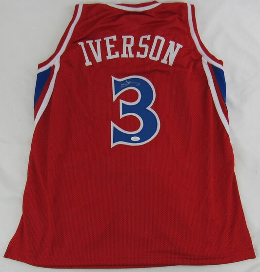 Allen Iverson Signed Auto Autograph The Answer Custom Jersey JSA Witness