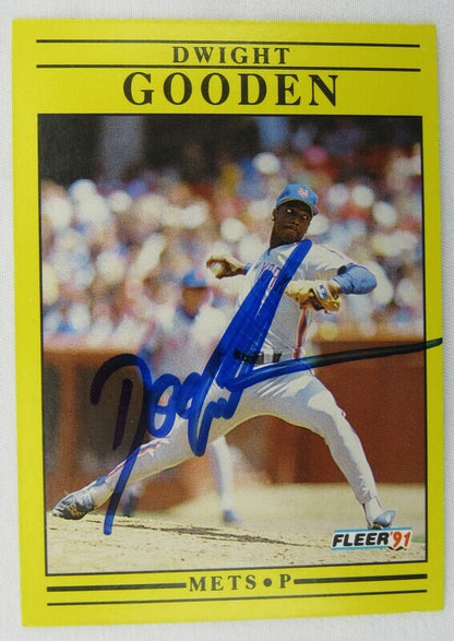 1990 Fleer #148 Dwight Gooden Signed Auto Autographed Card