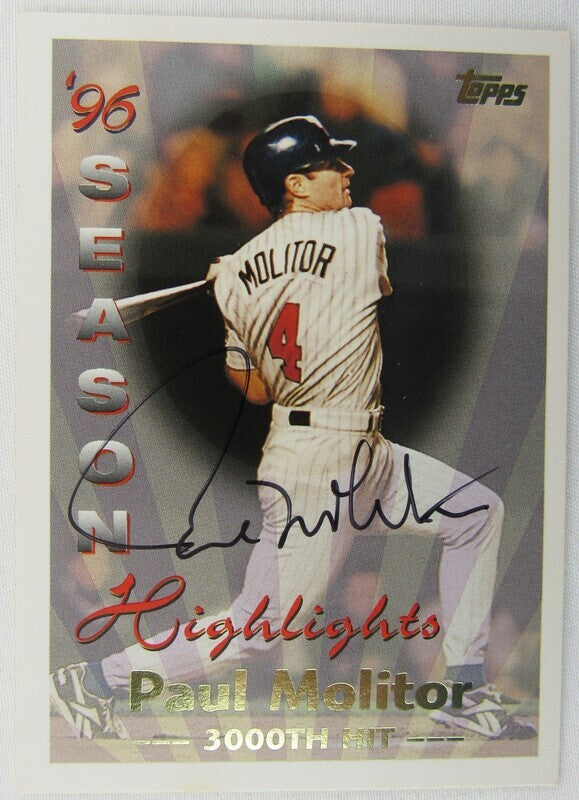 1997 Topps Paul Molitor #463 Signed Auto Autographed Card