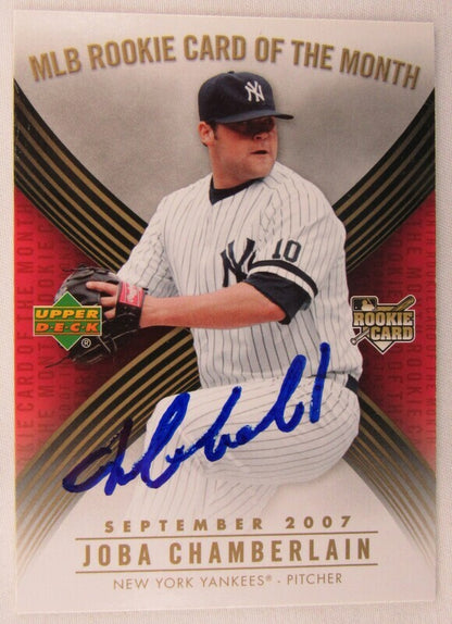 2007 Upper Deck Joba Chamberlain ROM-6  Signed Auto Autographed Card I