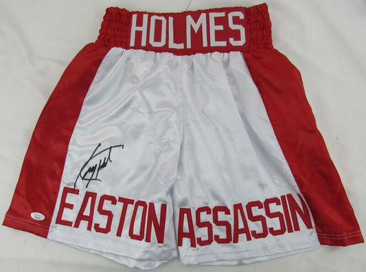Larry Holmes Signed Auto Autograph Easton Assassin Boxing Trunks Shorts JSA Witness