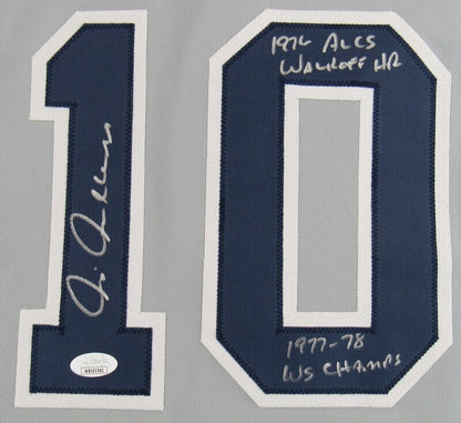 Chris Chambliss Signed Auto Autograph Replica Yankees Jersey JSA Witness