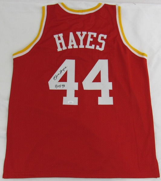 Elvin Hayes Signed Auto Autograph Replica Rockets Jersey w/ Insc JSA Witness COA