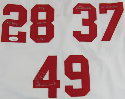 Randy Myers Norm Charlton Rob Dibble Signed Auto Autograph Replica Reds Jersey w/ Insc JSA Witness COA