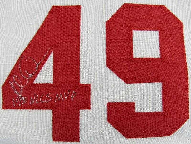 Randy Myers Norm Charlton Rob Dibble Signed Auto Autograph Replica Reds Jersey w/ Insc JSA Witness COA