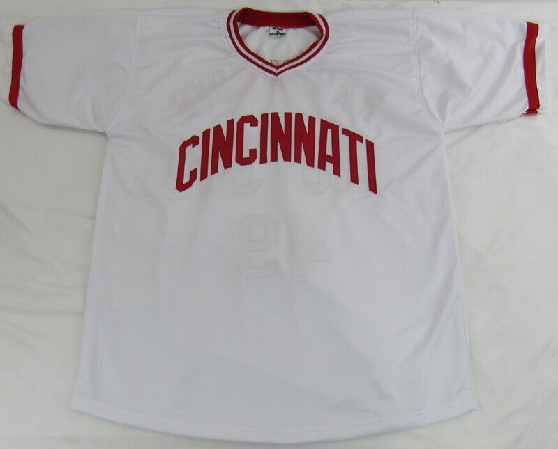 Randy Myers Norm Charlton Rob Dibble Signed Auto Autograph Replica Reds Jersey w/ Insc JSA Witness COA