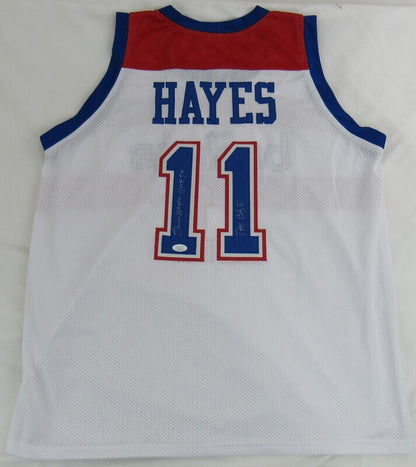 Elvin Hayes Signed Auto Autograph Replica Bullets Jersey w/ Insc JSA Witness COA