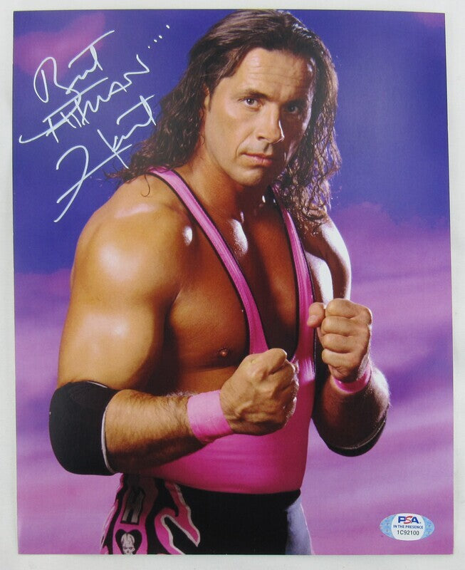 Bret Hart Signed Auto Autograph 8x10 Photo PSA/DNA In The Presence COA