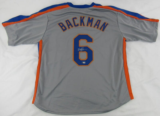 Wally Backman Signed Auto Autograph Replica Mets Jersey Steiner Hologram