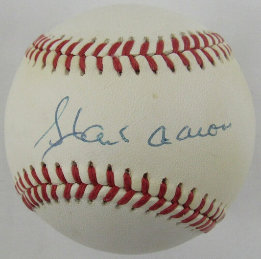 Hank Aaron Signed Auto Autograph Baseball PSA AN28370