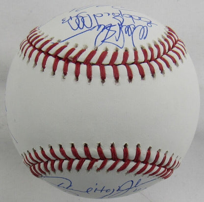 Mookie Wilson Dwight Gooden Howard Johnson +4 Signed Auto Autograph Rawlings Old Timers Day Baseball