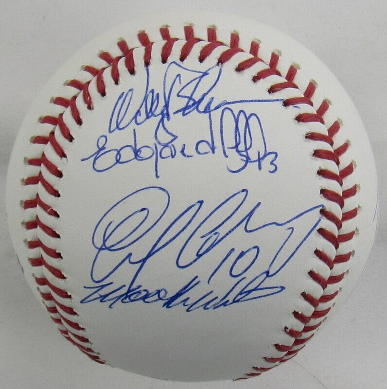 Mookie Wilson Dwight Gooden Howard Johnson +4 Signed Auto Autograph Rawlings Old Timers Day Baseball