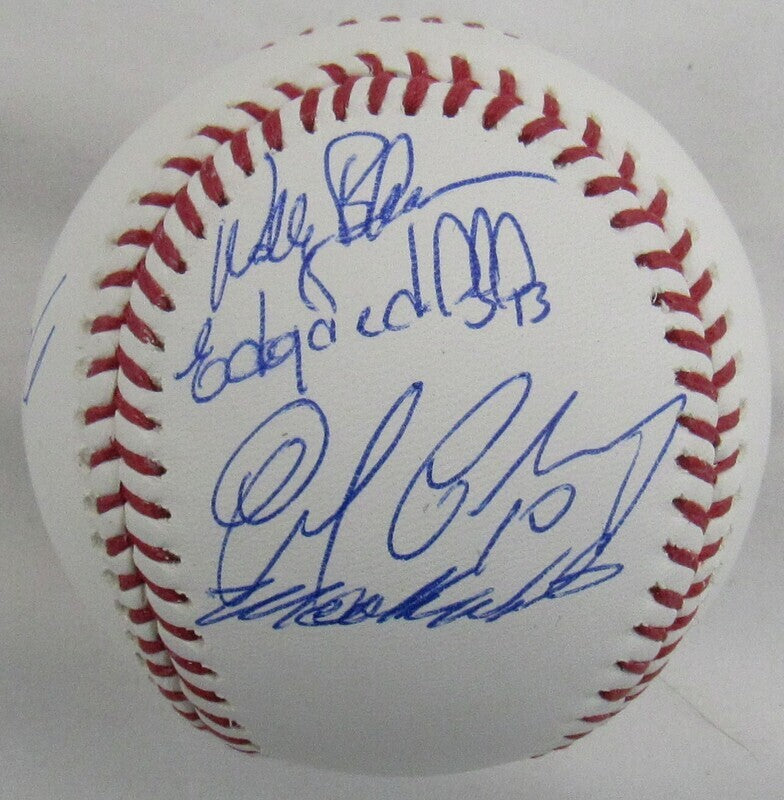 Mookie Wilson Dwight Gooden Howard Johnson +4 Signed Auto Autograph Rawlings Old Timers Day Baseball III