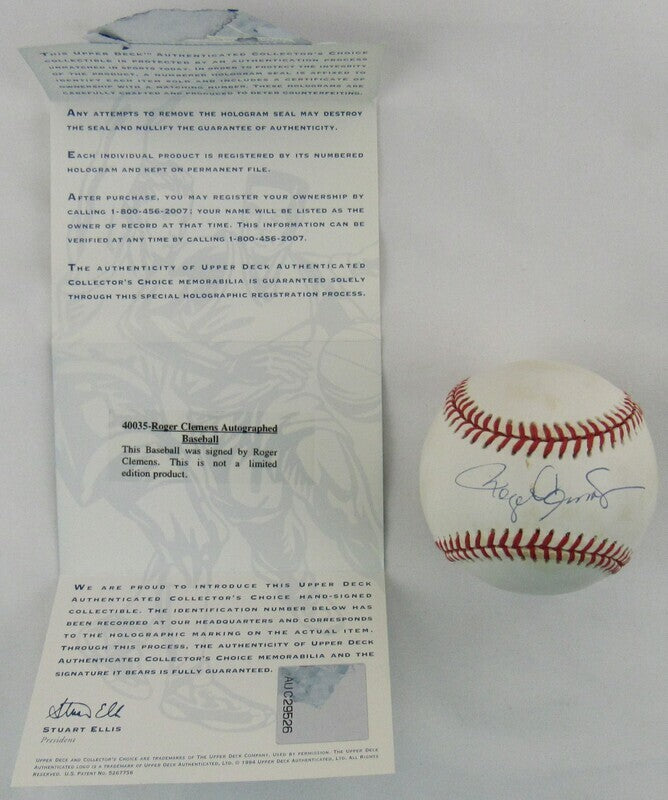 Roger Clemens Signed Auto Autograph Rawlings Baseball Upper Deck COA