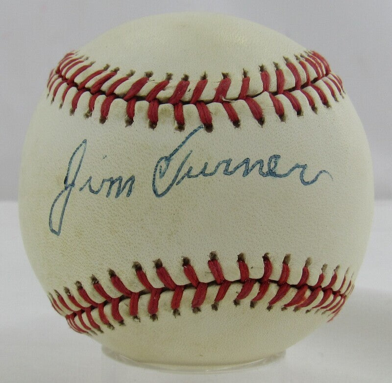 Jim Turner Signed Auto Autograph Rawlings Baseball JSA AQ68327