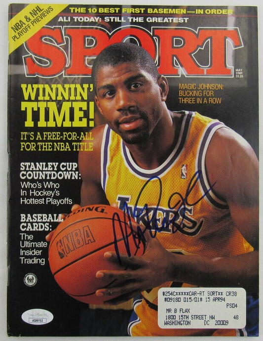 Magic Johnson Signed Auto Autograph Sport Magazine May 1989 Issue JSA AQ68153