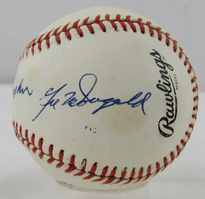 Robin Roberts Billy Herman Gil McDougald Rick Ferrell Ray Dandridge Signed Auto Autograph Rawlings Baseball JSA AP97841