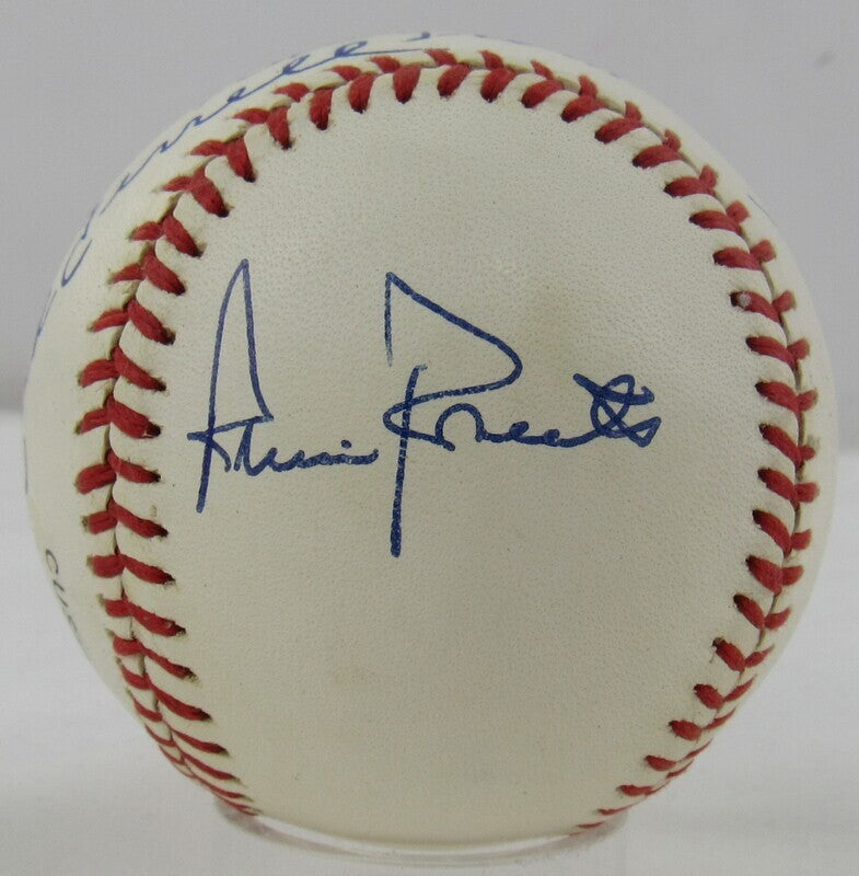 Robin Roberts Billy Herman Gil McDougald Rick Ferrell Ray Dandridge Signed Auto Autograph Rawlings Baseball JSA AP97841