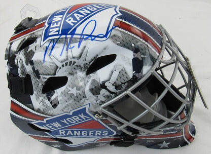 Mike Richter Signed Auto Autograph Rangers Replica Helmet JSA Witness