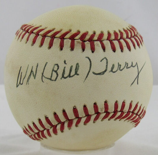 Bill Terry Signed Auto Autograph Rawlings Baseball JSA LOA YY40867