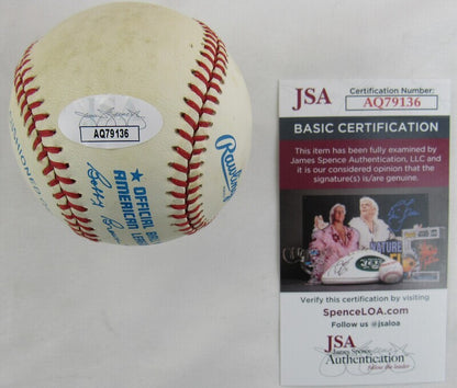 Allie Reynolds Signed Auto Autograph Rawlings Baseball JSA AQ79136