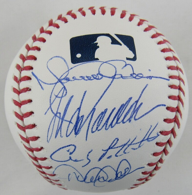 Derek Jeter Mariano Rivera Jorge Posada Andy Pettitte Signed Auto Autograph Rawlings Baseball JSA LOA YY40873