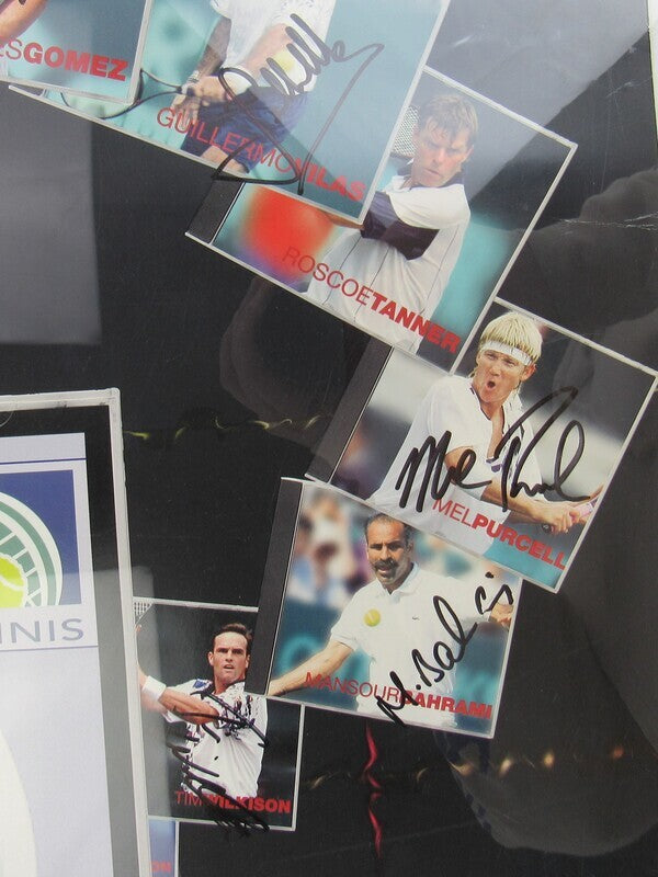 Bjorn Borg, Andres Gomez, Guillermo Vilas, Mel Purcell Signed Auto Autograph Tennis Greatest Hit Poster JSA AQ79138