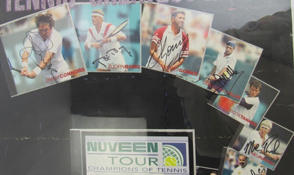 Bjorn Borg, Andres Gomez, Guillermo Vilas, Mel Purcell Signed Auto Autograph Tennis Greatest Hit Poster JSA AQ79138