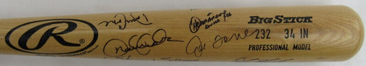 New York Yankees Derek Jeter Mariano Rivera Signed Auto Autograph Rawlings Baseball Bat JSA LOA XX85206