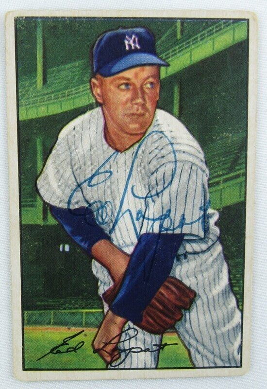 1952 Bowman Ed Lopat #17 Signed Auto Autograph Card