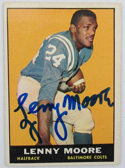 1961 Topps #2 Lenny Moore Signed Auto Autograph Card