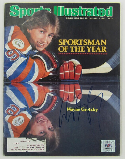 Wayne Gretzky Signed Auto Autograph Sports Illustrated Double Issue PSA/DNA AN36895