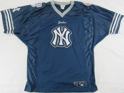 Derek Jeter Signed Auto Autograph Yankees Football Jersey JSA LOA XX85213