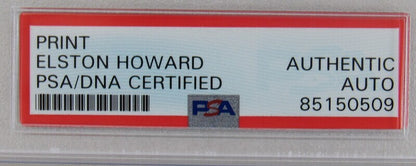 Elston Howard Signed Auto Autograph Print PSA/DNA Encapsulated