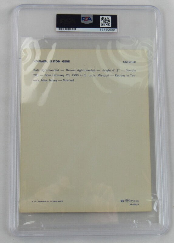 Elston Howard Signed Auto Autograph Print PSA/DNA Encapsulated