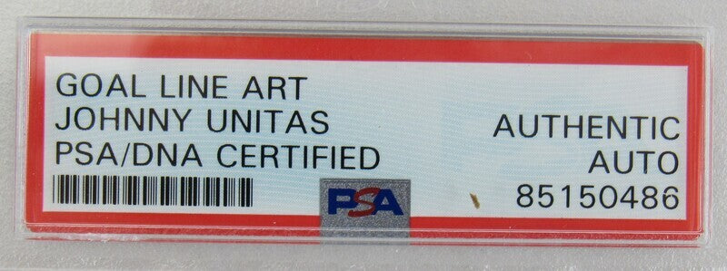 Johnny Unitas Signed Auto Autograph Goal Line Art PSA/DNA Encapsulated