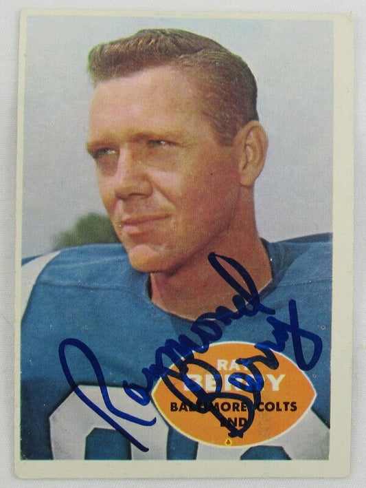 1960 Topps Raymond Berry Signed Auto Autograph Card
