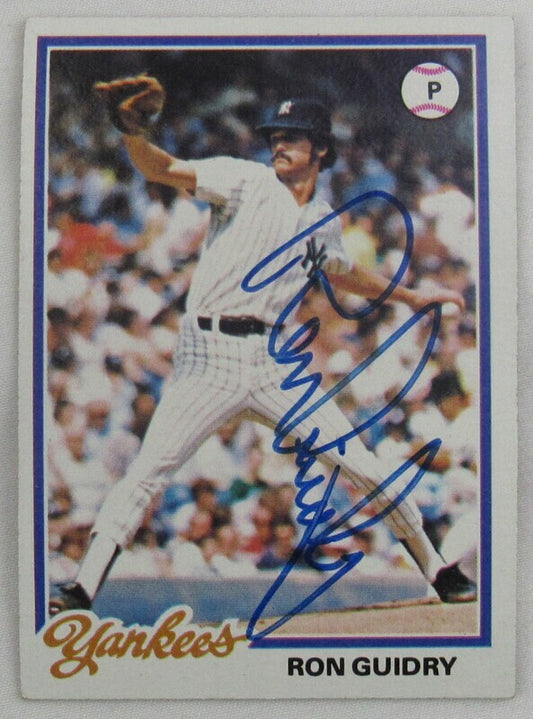 1978 Topps Ron Guidry Signed Auto Autograph Card