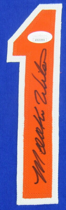 Mookie Wilson Signed Auto Autograph Replica Mets Jersey JSA Witness