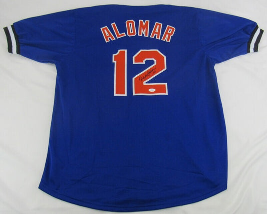 Roberto Alomar Signed Auto Autograph Replica Mets Jersey JSA Witness