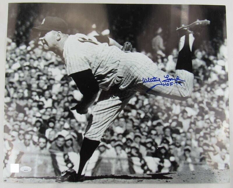 Whitey Ford Signed Auto Autograph 16x20 Photo w/ HOF Insc JSA COA