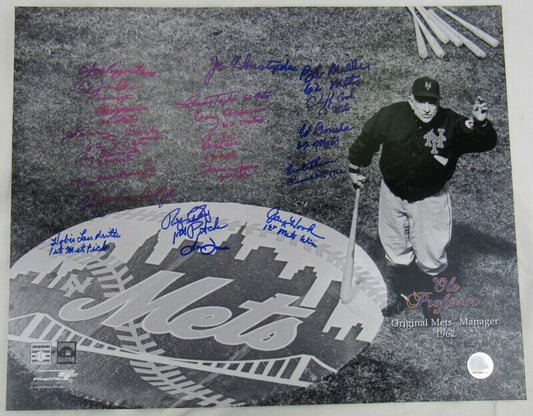 1962 Mets Ed Kranepool Frank Thomas Jay Hook +17 Signed Auto Autograph 16x20 Photo