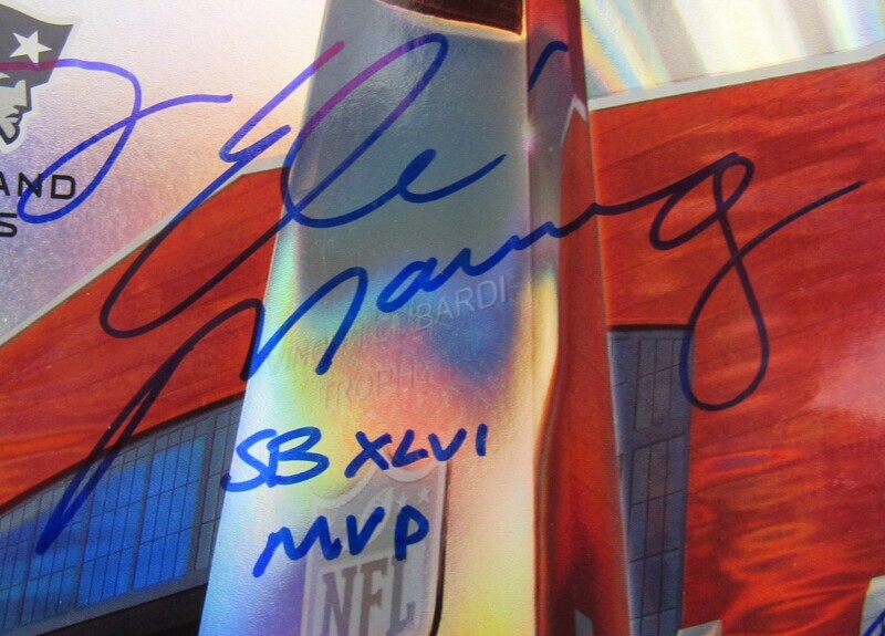 Eli Manning Victor Cruz Hakeem Nicks Signed Super Bowl XLVI Official Program Steiner