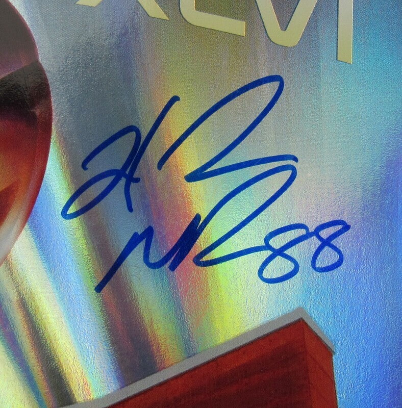 Eli Manning Victor Cruz Hakeem Nicks Signed Super Bowl XLVI Official Program Steiner