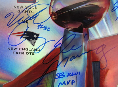 Eli Manning Victor Cruz Hakeem Nicks Signed Super Bowl XLVI Official Program Steiner