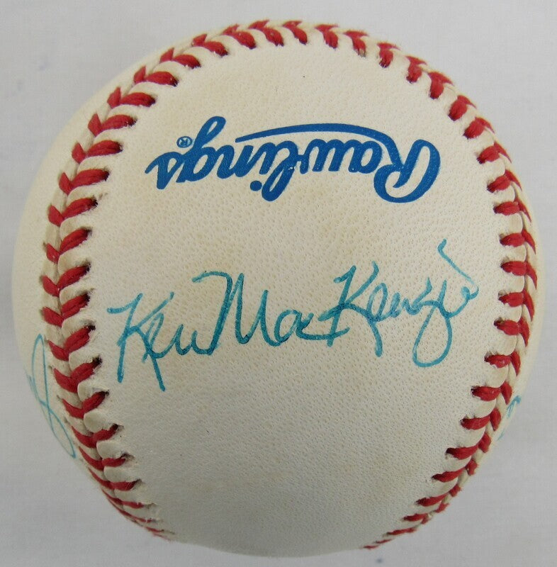 Fred Valentine Billy Sample +3 Signed Auto Autograph Rawlings Baseball B106