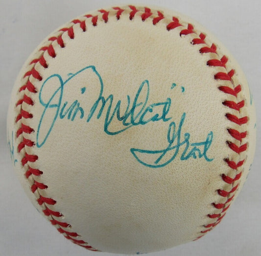 Fred Valentine Billy Sample +3 Signed Auto Autograph Rawlings Baseball B106