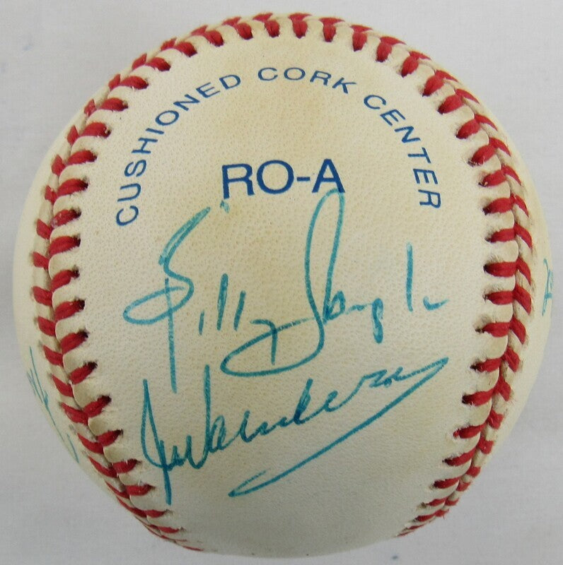 Fred Valentine Billy Sample +3 Signed Auto Autograph Rawlings Baseball B106