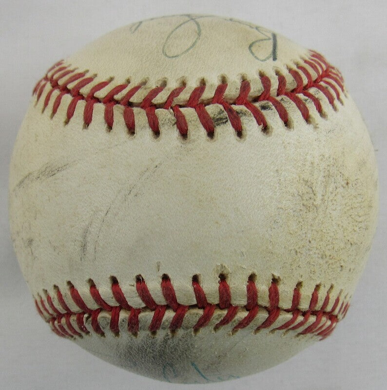 Butch Huskey David Carter Jeromy Burnitz +2 Signed Auto Autograph Rawlings Baseball B106