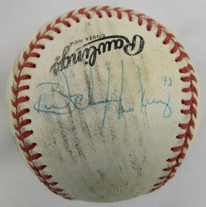 Butch Huskey David Carter Jeromy Burnitz +2 Signed Auto Autograph Rawlings Baseball B106